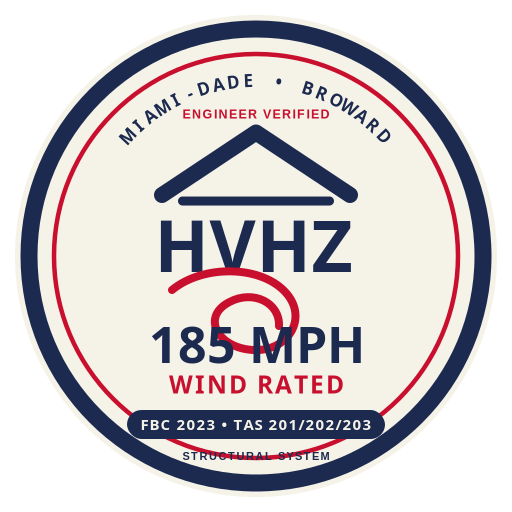 Miami-Dade Broward HVHZ 185 mph wind rated